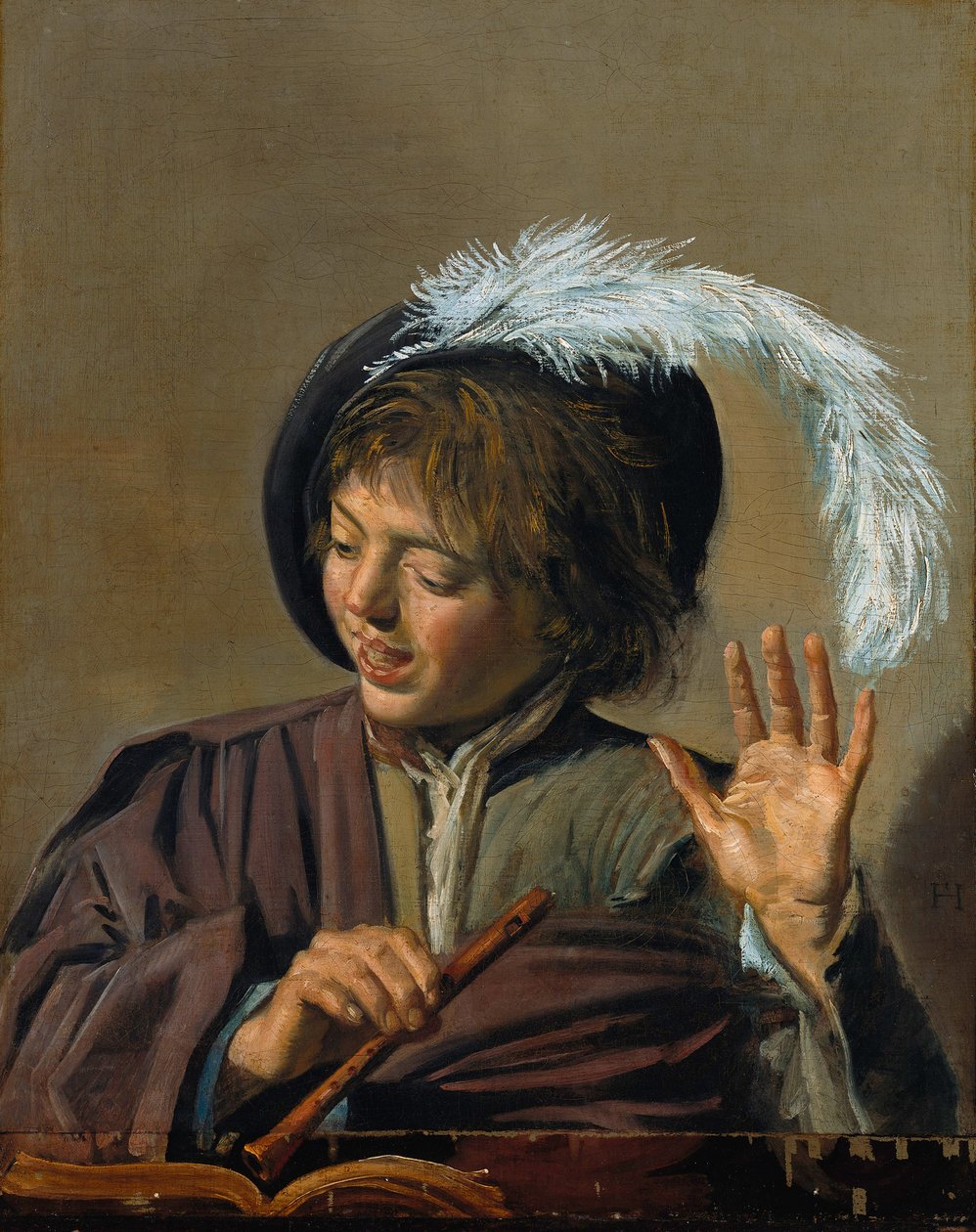 Śpiewający chłopiec z fletem autorstwa Frans Hals