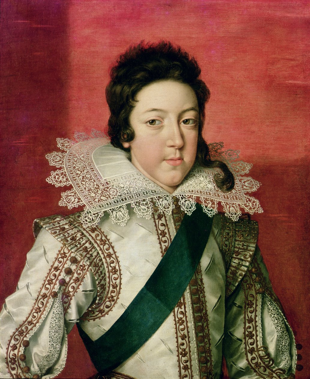 Portret Ludwika XIII (1601-43) jako chłopca, noszącego Order Świętego Ducha, ok. 1616 autorstwa Frans II Pourbus