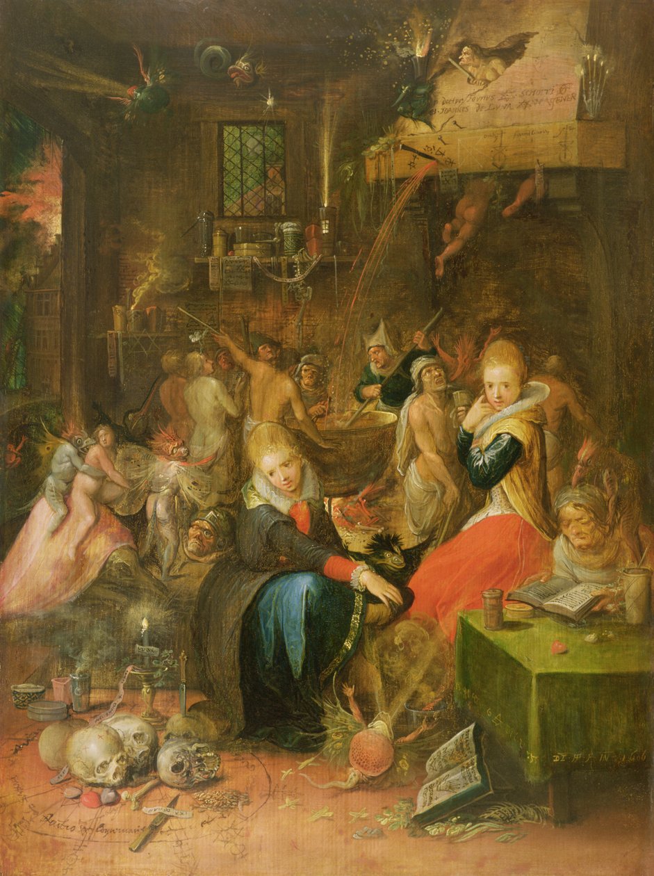 Scena zaklęcia, 1606 autorstwa Frans II Francken the Younger