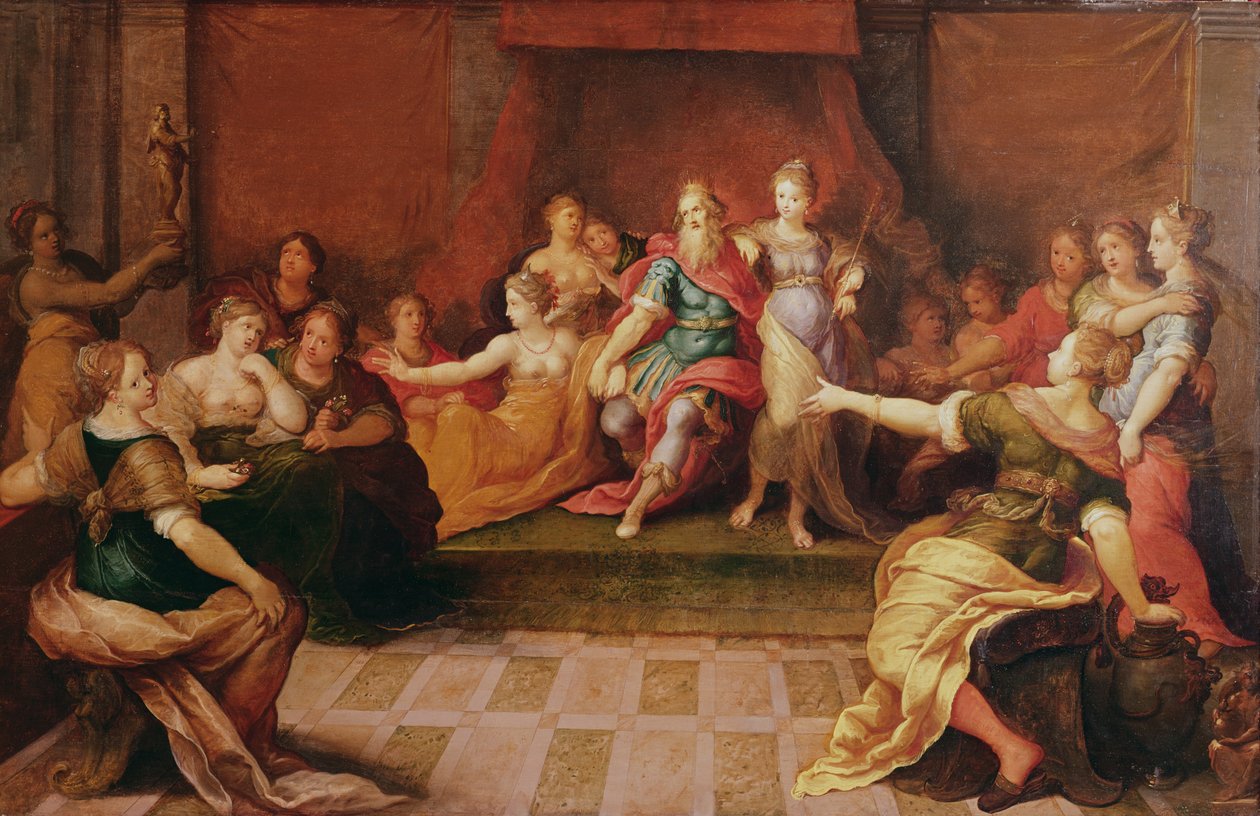 Salomon i jego kobiety autorstwa Frans II Francken the Younger