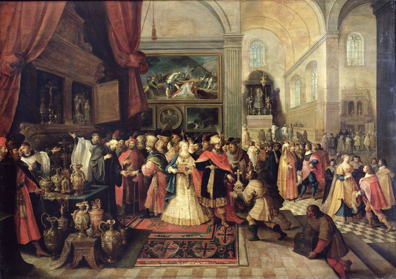 Salomon w Skarbcu Świątyni, 1633 autorstwa Frans II Francken the Younger