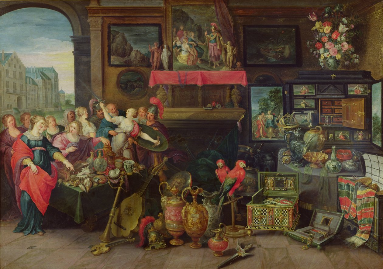 Ulisses rozpoznający Achillesa wśród córek Lycomedesa autorstwa Frans II Francken the Younger