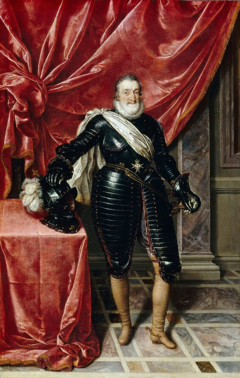 Henryk IV (1553-1610), król Francji, w zbroi autorstwa Frans Pourbus the Younger