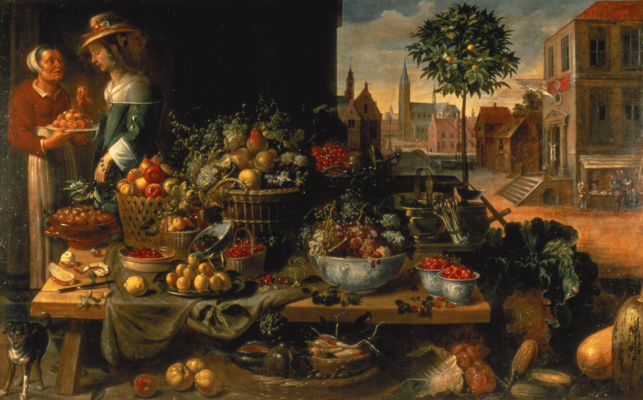 Stragan z owocami, ok. 1640 autorstwa Frans Snyders or Snijders