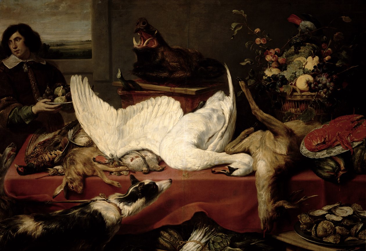 Martwa natura z dziczyzną i skorupiakami autorstwa Frans Snyders or Snijders