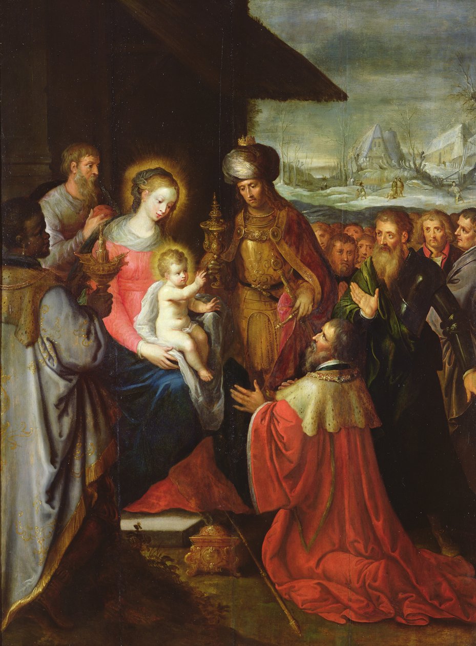 Adoracja Trzech Króli, ok. 1620 autorstwa Frans the Elder Francken