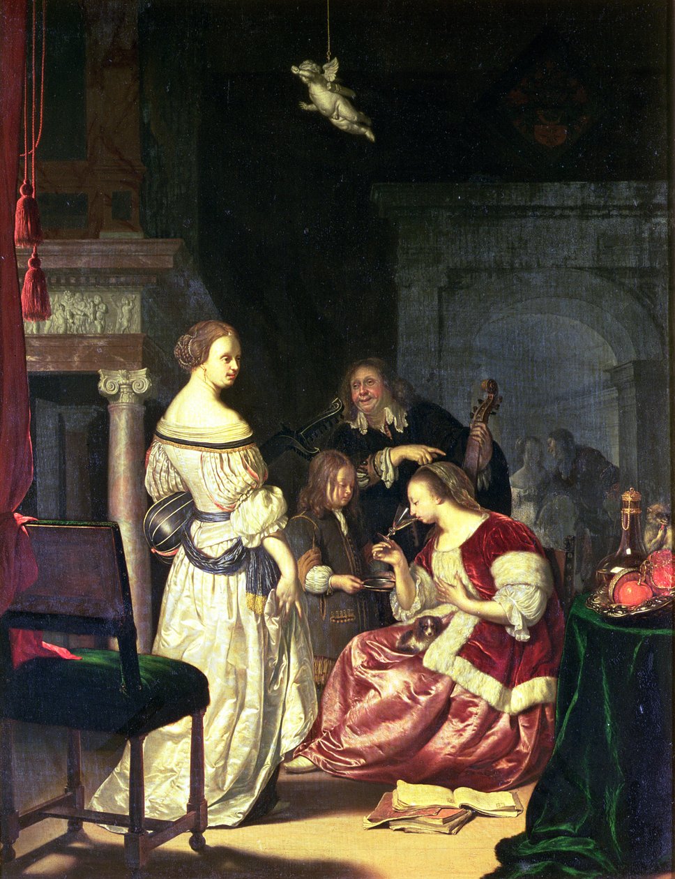 Malarz z rodziną, 1675 autorstwa Frans van Mieris