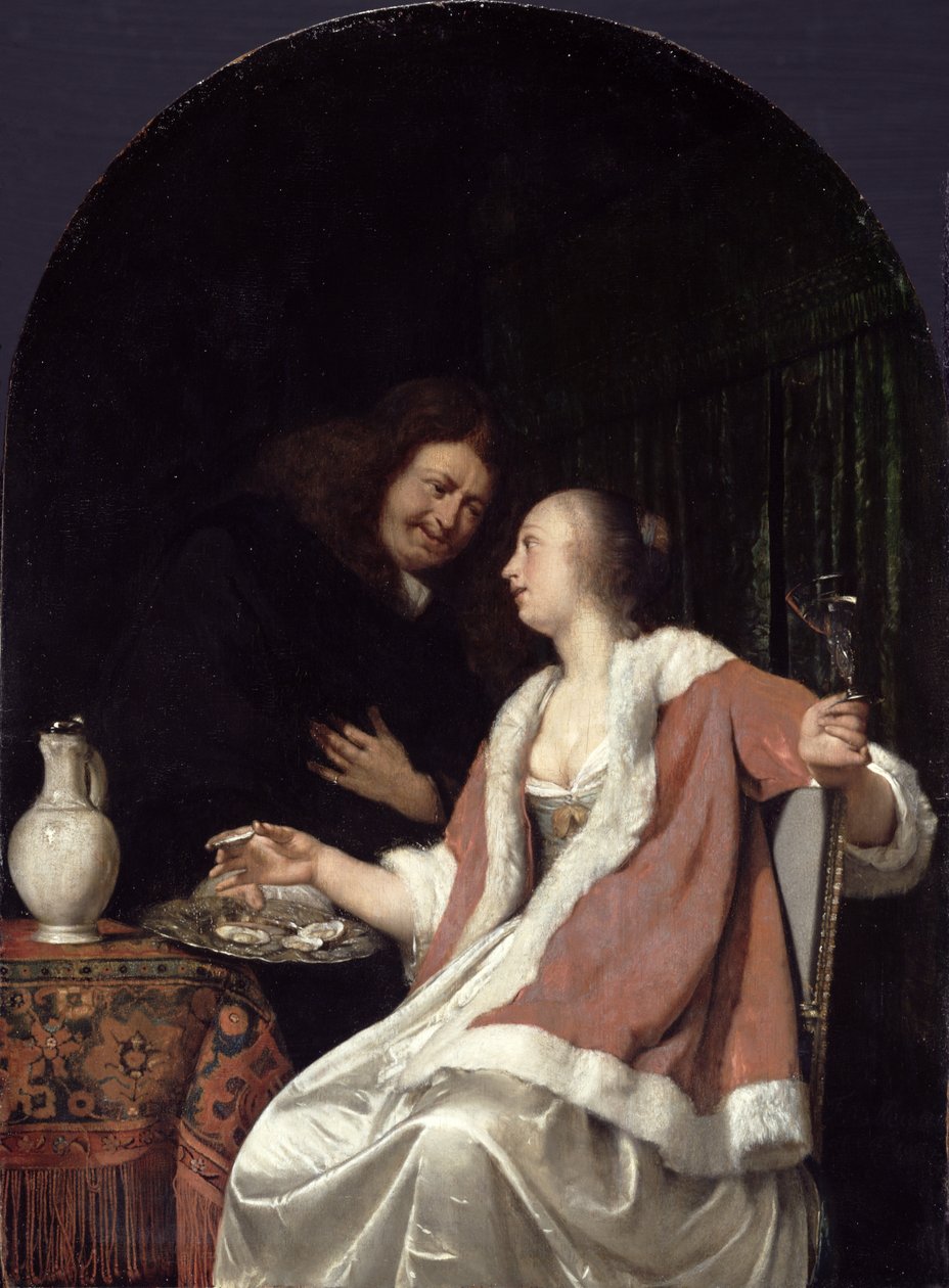 Holenderskie zaloty, 1675 autorstwa Frans van Mieris