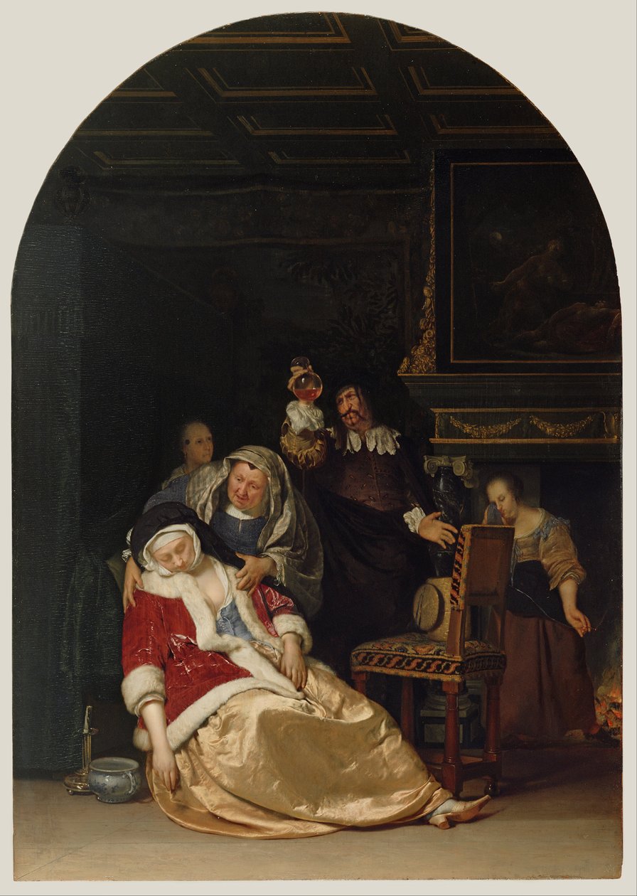 Wizyta lekarzy autorstwa Frans van Mieris
