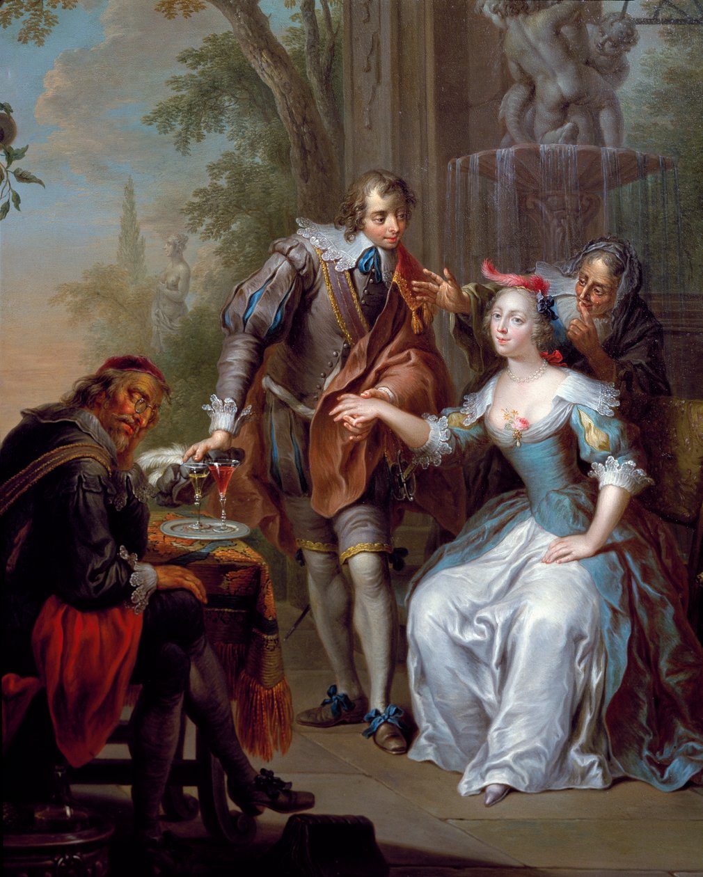 Scena galant, Franx Christoph Janneck (1703-1761) autorstwa Frans Christoph Janneck