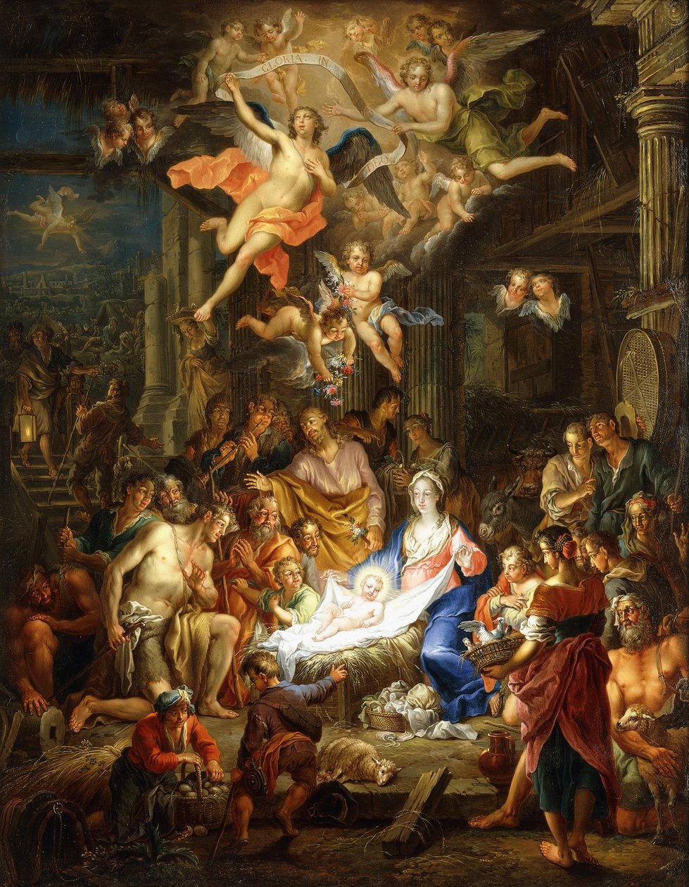 Narodzenie Chrystusa, autorstwa Frans Christoph Janneck