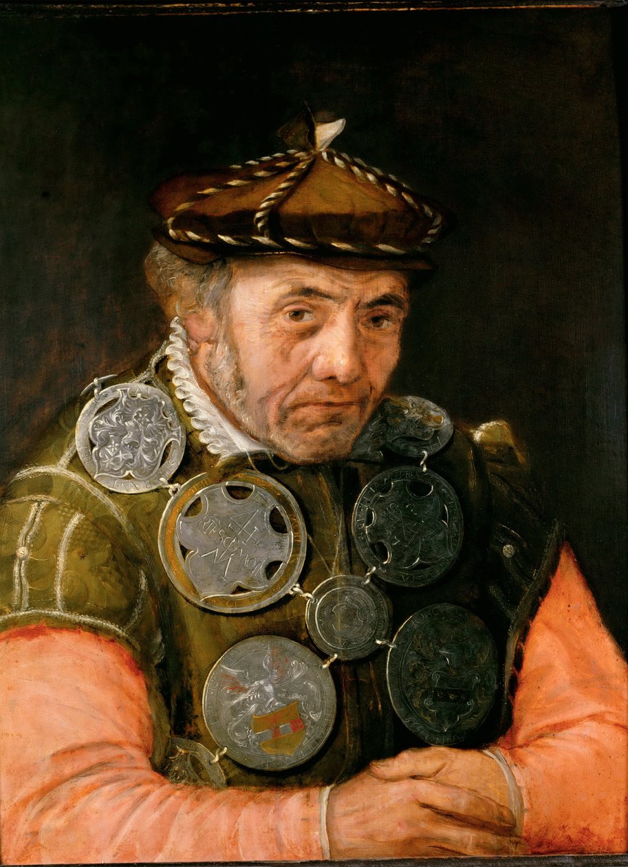 Portret oficera gildii - Fransa Florisa starszego (1519-1570). Olej na drewnie, ok. 1565. Wymiar : 63,7x49,2 cm. Muzeum Historii Sztuki, Wiedeń autorstwa Frans Floris