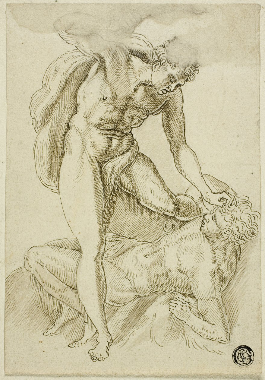 Kain zabijający Abla autorstwa Frans Floris I