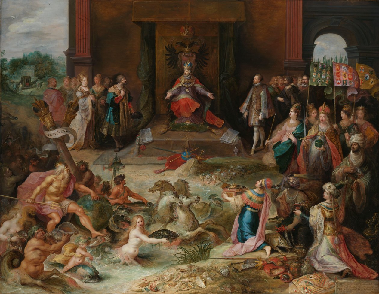 Alegoria abdykacji cesarza Karola V w Brukseli Alegoria abdykacji cesarza Karola V autorstwa Frans Francken (II)