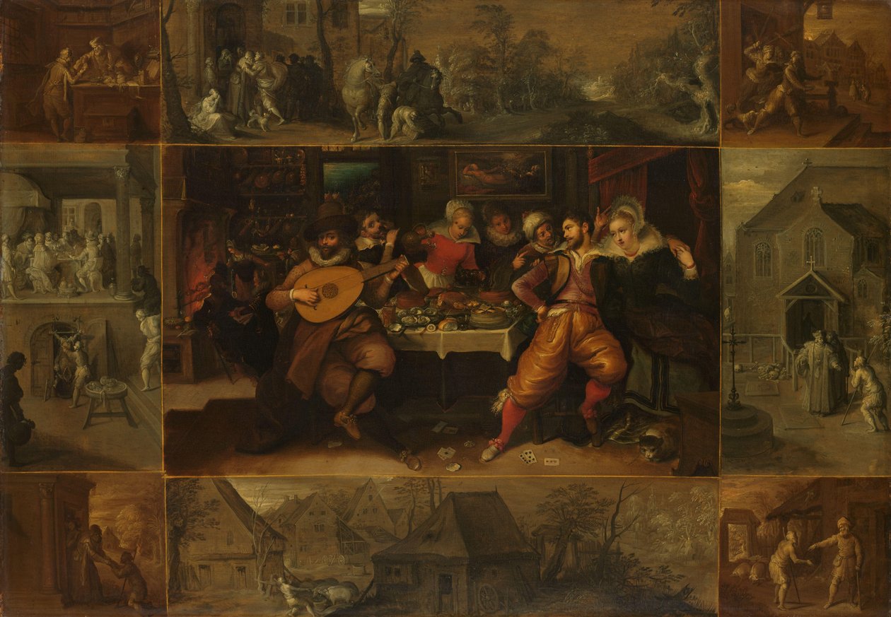 Przypowieść o synu marnotrawnym autorstwa Frans Francken (II)