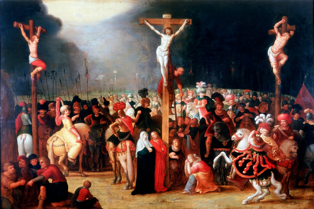 „Chrystus na krzyżu między dwojgiem złodziei”, XVII wiek. autorstwa Frans Francken II