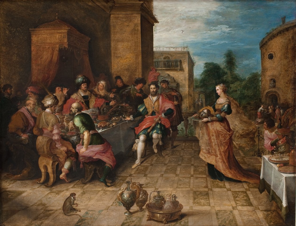 Uczta Heroda. Salome przedstawia głowę Jana Chrzciciela autorstwa Frans Francken d.Y.