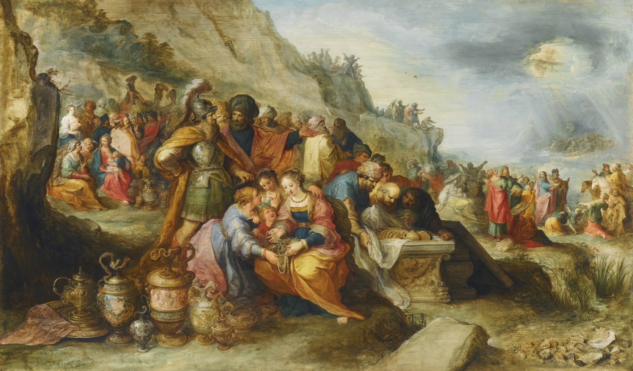 Izraelici po przekroczeniu Morza Czerwonego przy grobie patriarchy Józefa, 1630 autorstwa Frans Francken the Younger
