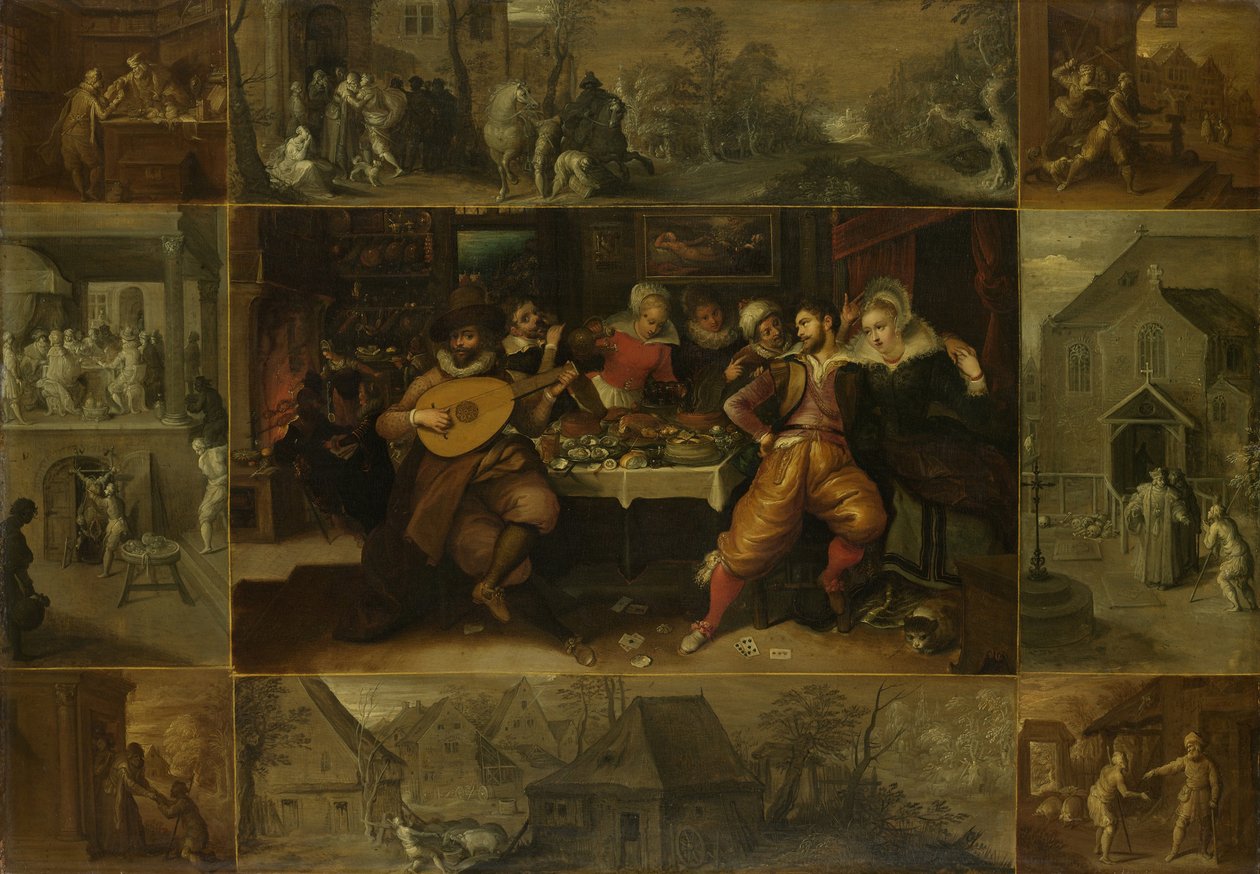 przypowieść o synu marnotrawnym, 1620 autorstwa Frans Francken the Younger