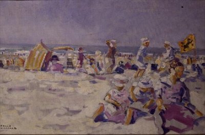Scena na plaży (olej na płótnie) autorstwa Frans Gaillard