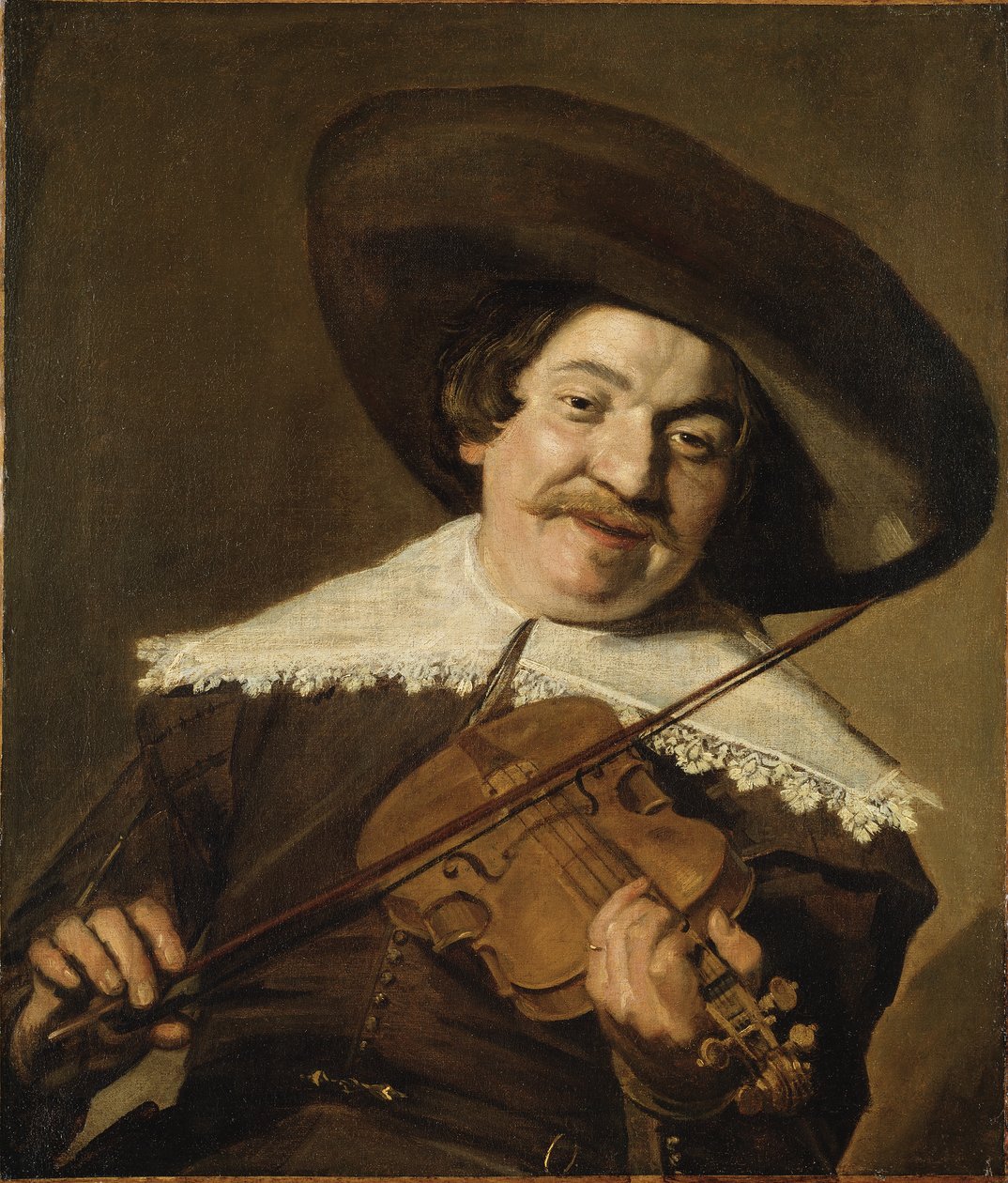 Daniel van Aken gra na skrzypcach, ok. 1640 (olej na płótnie) autorstwa Frans Hals