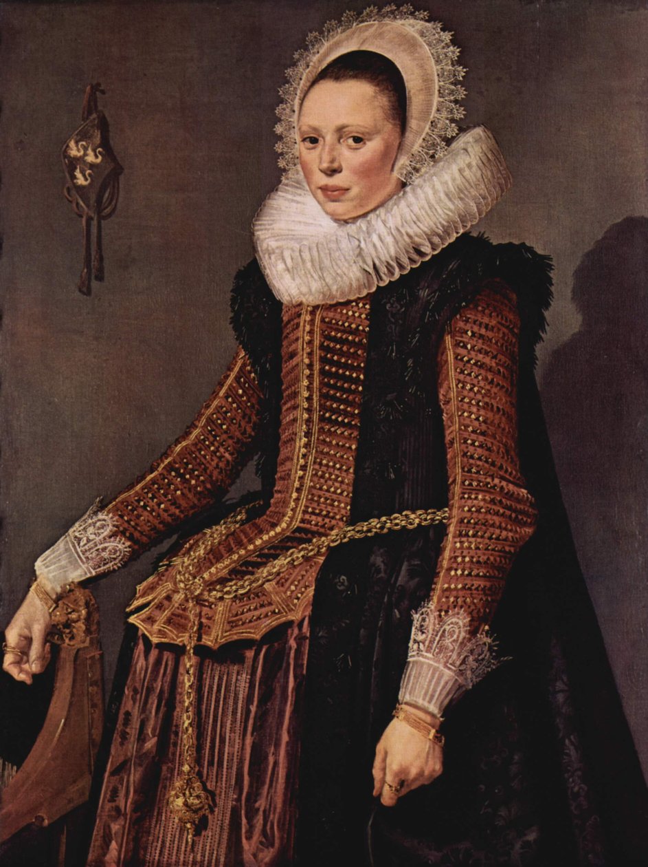 Niderlandzki: Portret kobiety Portret kobiety stojącej autorstwa Frans Hals