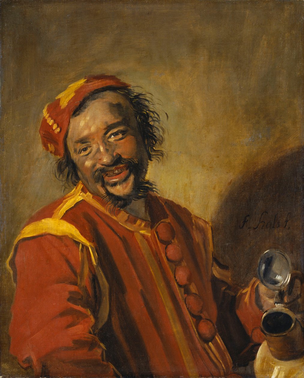 Niemiecki: Der lustige Zecher / Pan Peeckelhaering.  Peeckelhaeringh autorstwa Frans Hals