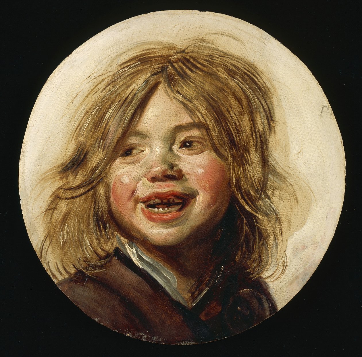 Laughing Child, ok. 1620-5 (olej na drewnie) autorstwa Frans Hals