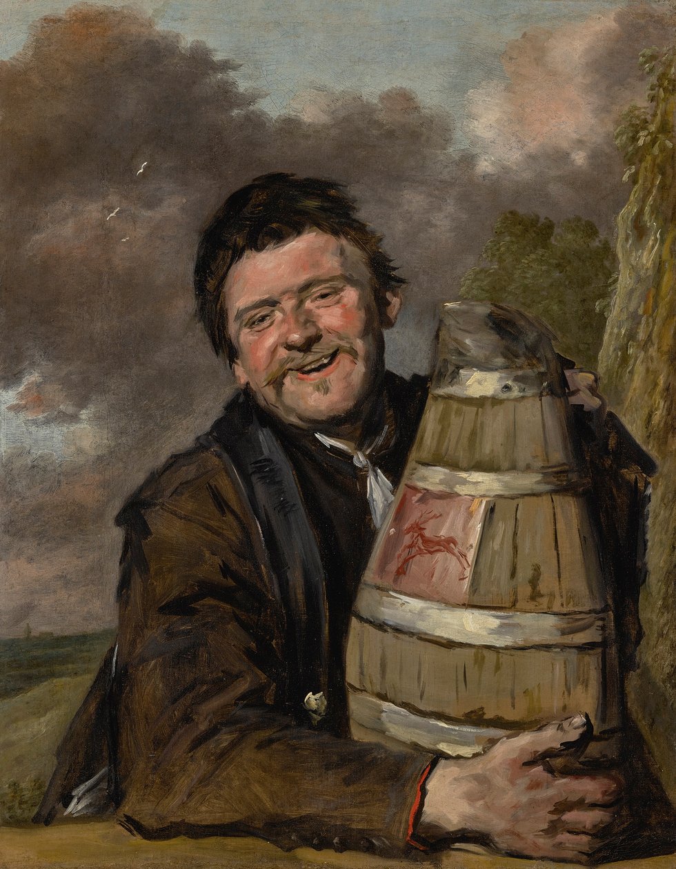 Mężczyzna z dzbanem piwa autorstwa Frans Hals