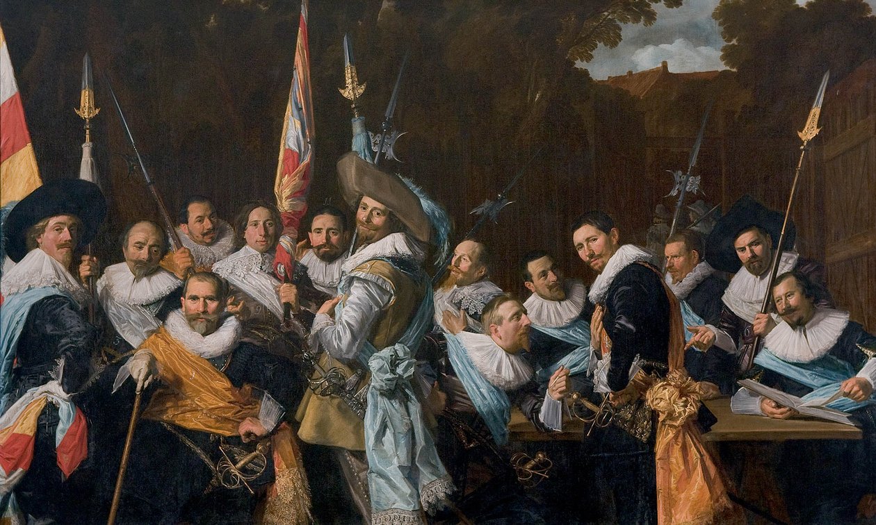 Spotkanie funkcjonariuszy i sierżantów Straży Obywatelskiej Calivermen autorstwa Frans Hals