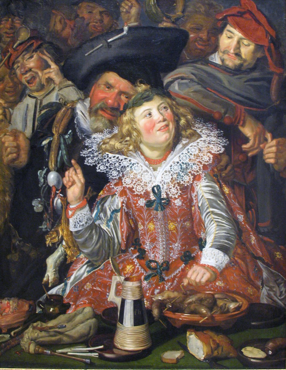 Wesołkowie na zapusty autorstwa Frans Hals