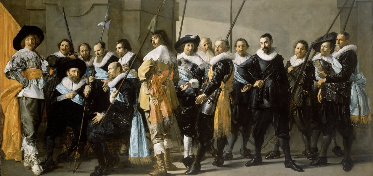 Kompania Milicyjna Okręgu XI pod dowództwem kapitana Reyniera Reaela, znana jako „The Meager Company”, 1637 autorstwa Frans Hals
