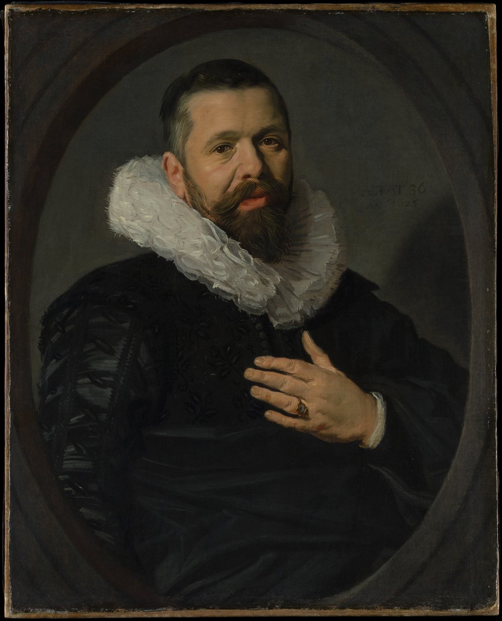 Portret brodatego mężczyzny z rufą autorstwa Frans Hals