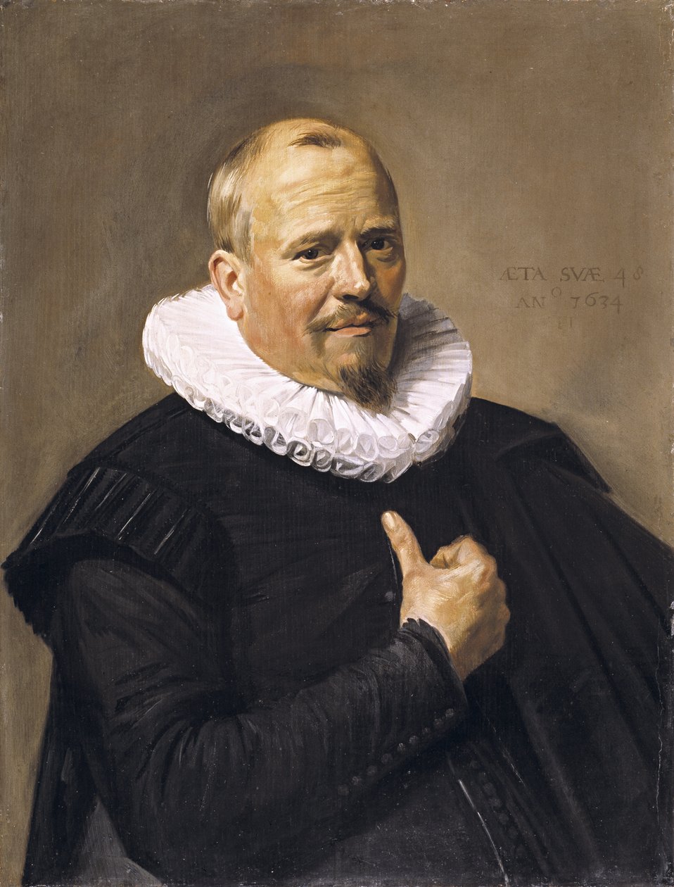 Portret mężczyzny, 1634 (olej na desce dębowej) autorstwa Frans Hals