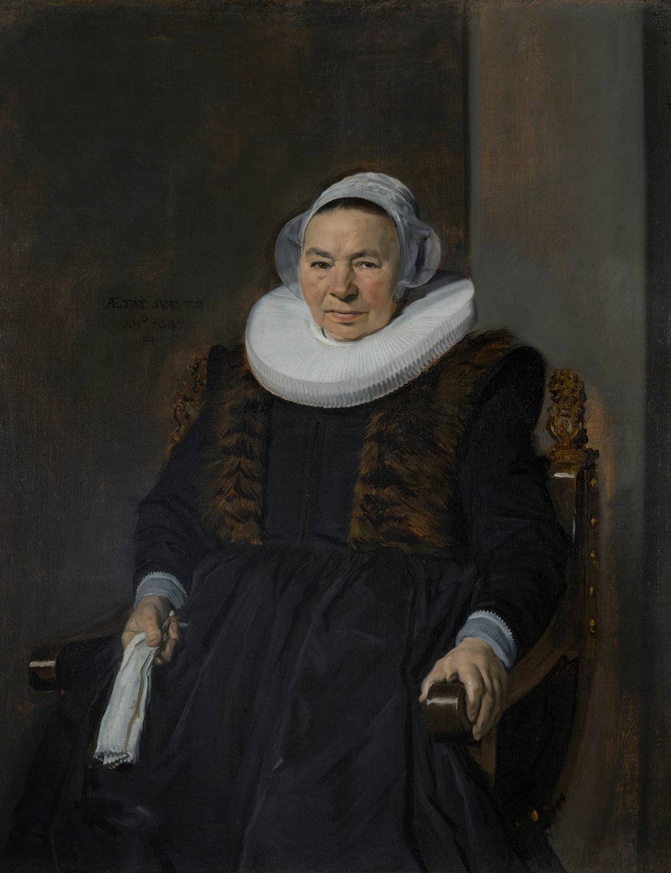 Portret starszej kobiety, tradycyjnie nazywany Mevrouw Bodolphe autorstwa Frans Hals