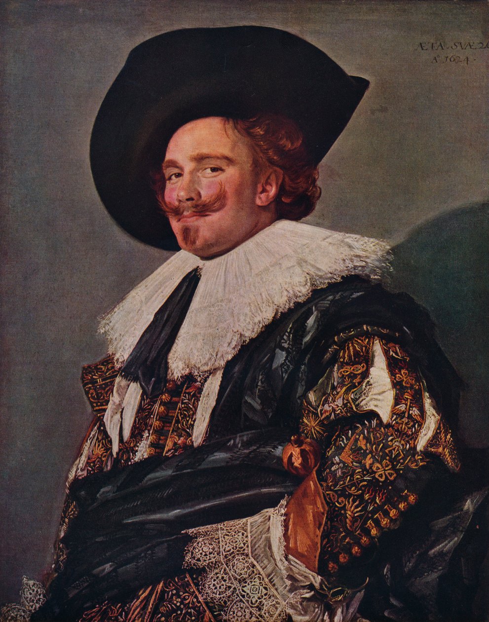Roześmiany kawaler, 1624 autorstwa Frans Hals
