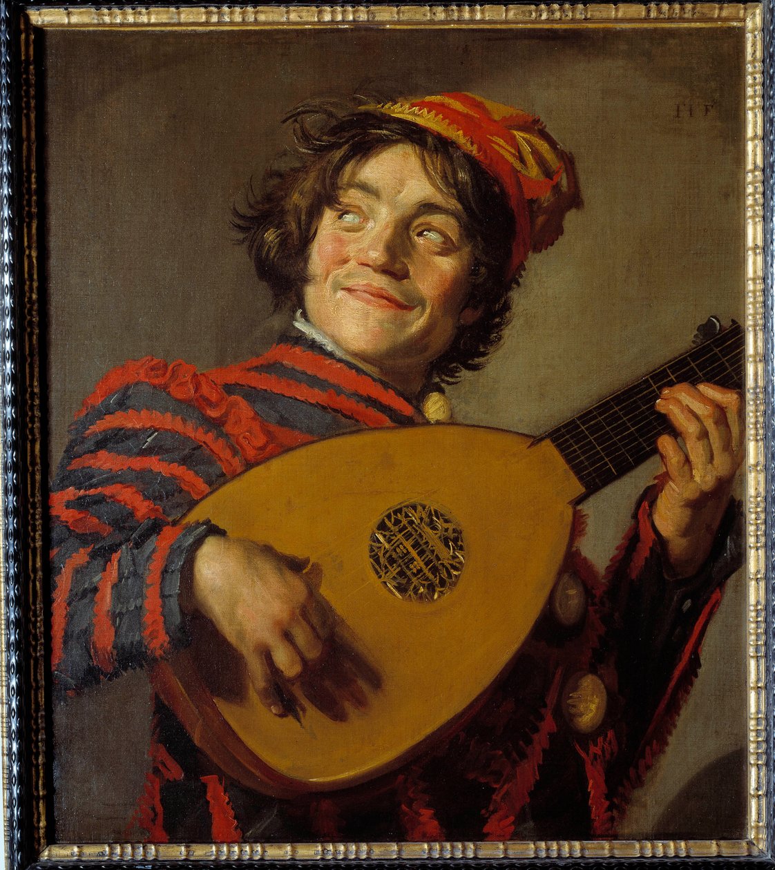 Błazen lutni. Obraz Fransa Halsa (1580-1666) autorstwa Frans Hals