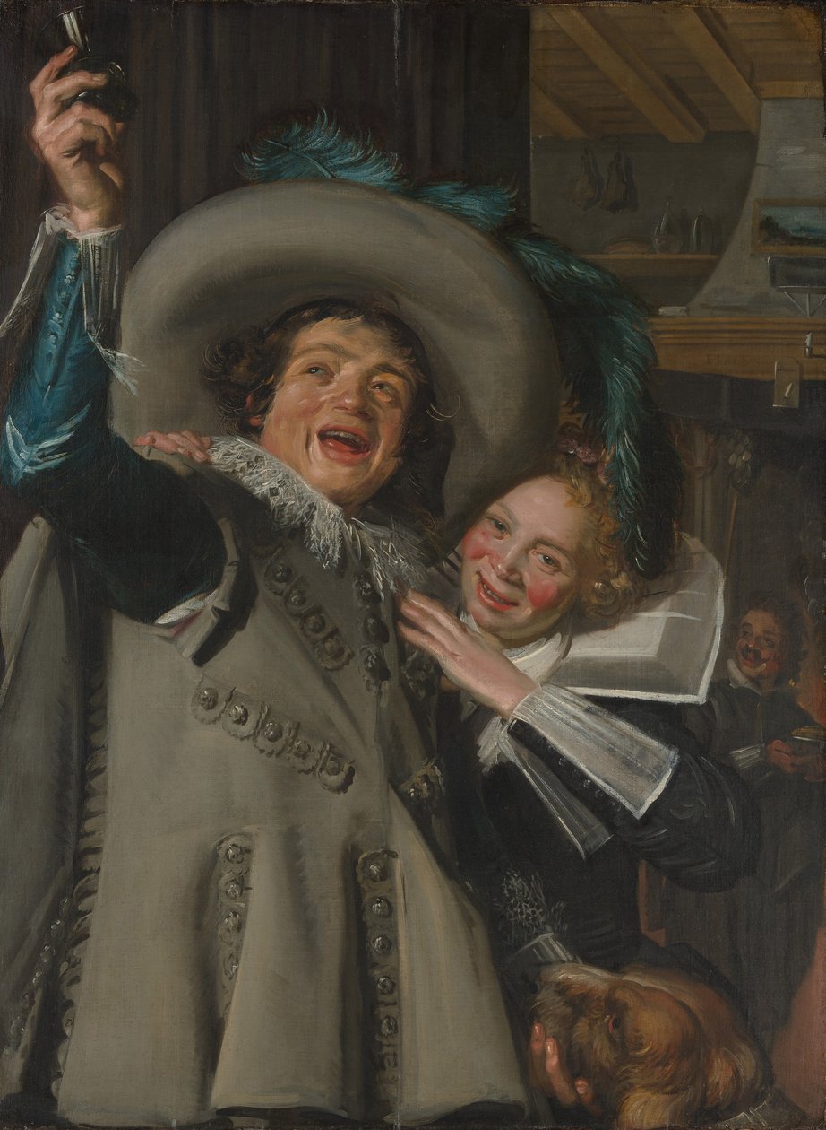 Młody mężczyzna i kobieta w karczmie autorstwa Frans Hals