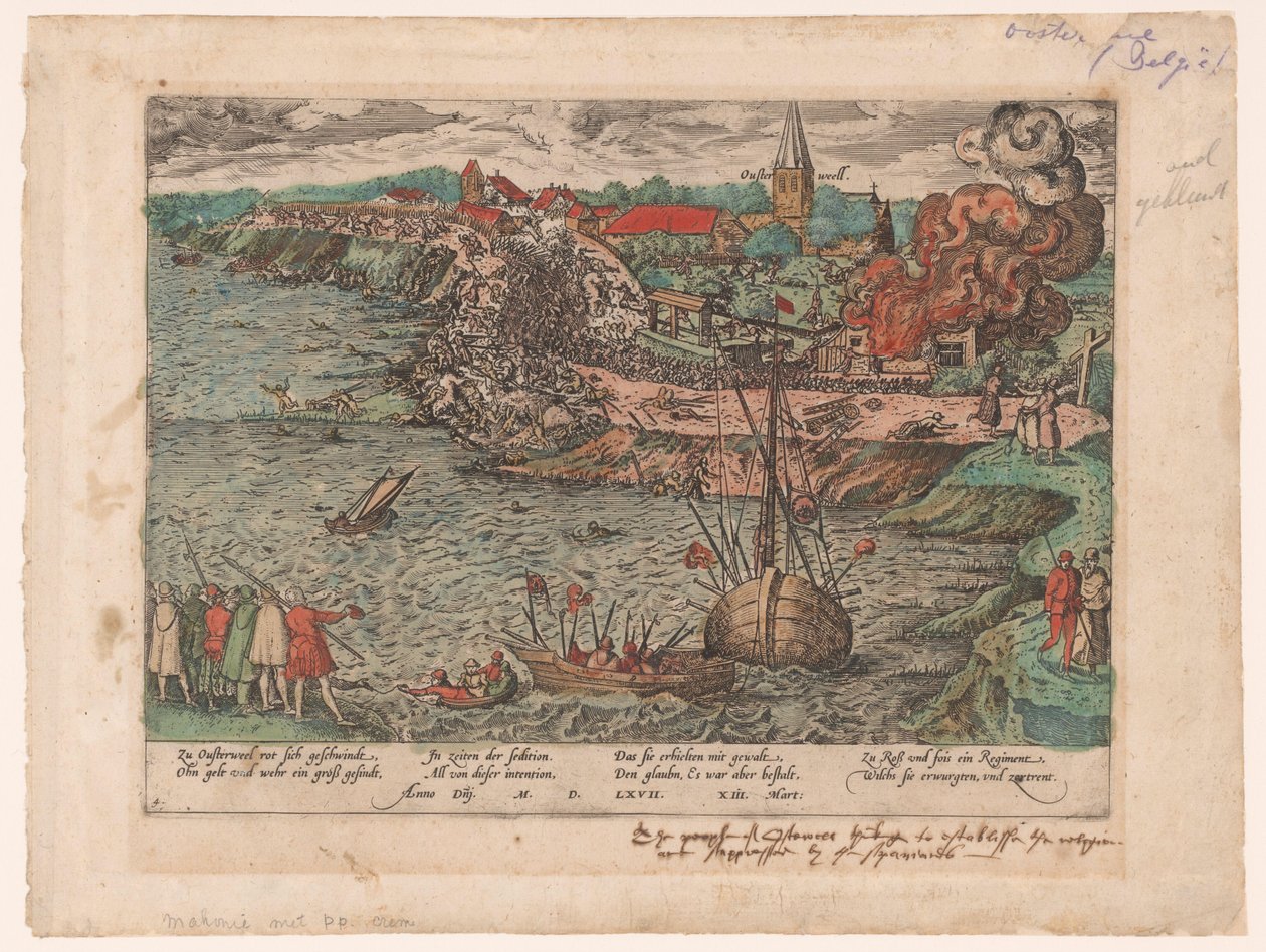 Bitwa pod Oosterweel, 1567 Seria 5: Wydarzenia holenderskie, 1566-1570 (tytuł serii) autorstwa Frans Hogenberg