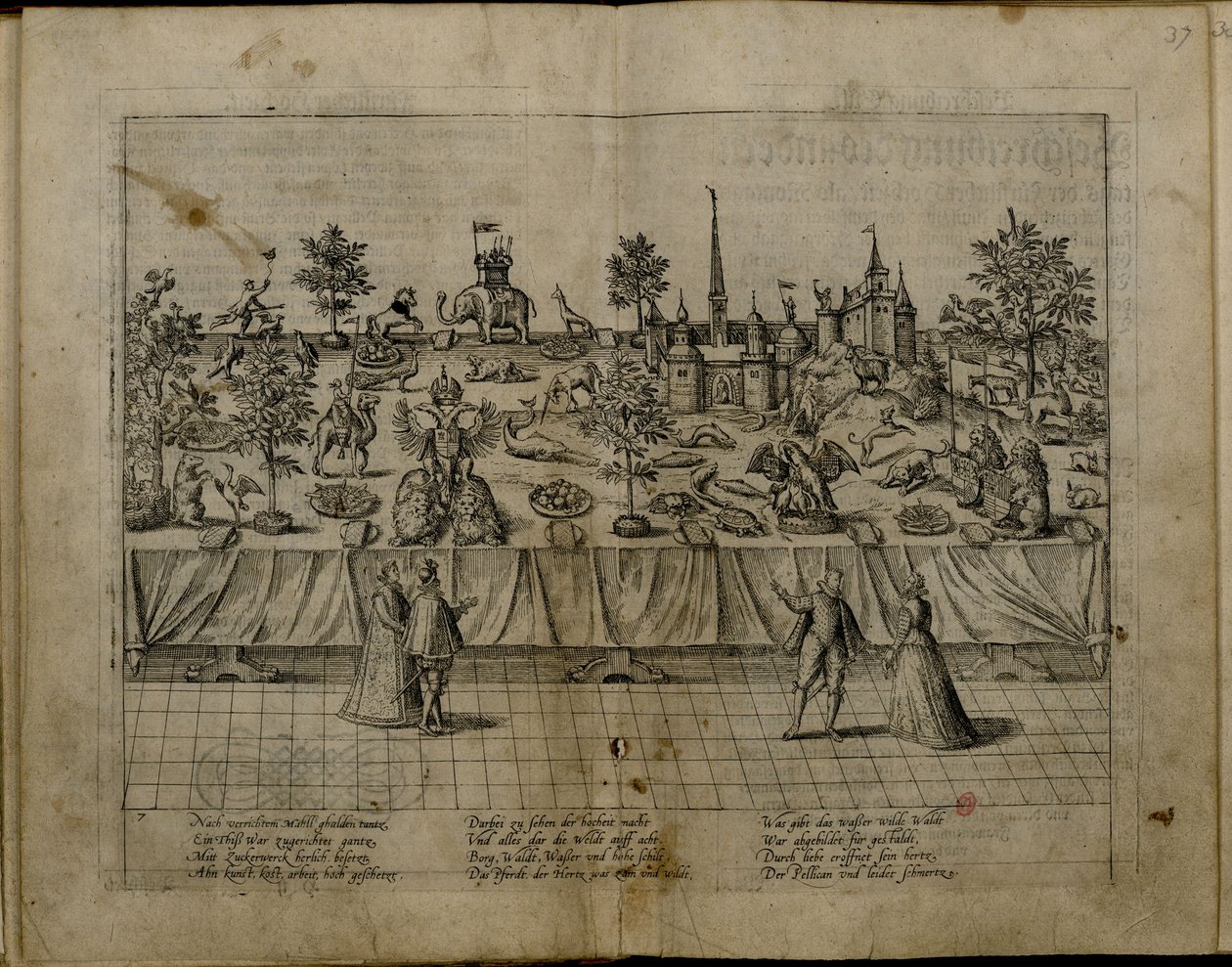 Ślub księcia Jana Wilhelma z Jülich-Cleves-Berg i Jakobei z Baden, 1585 autorstwa Frans Hogenberg