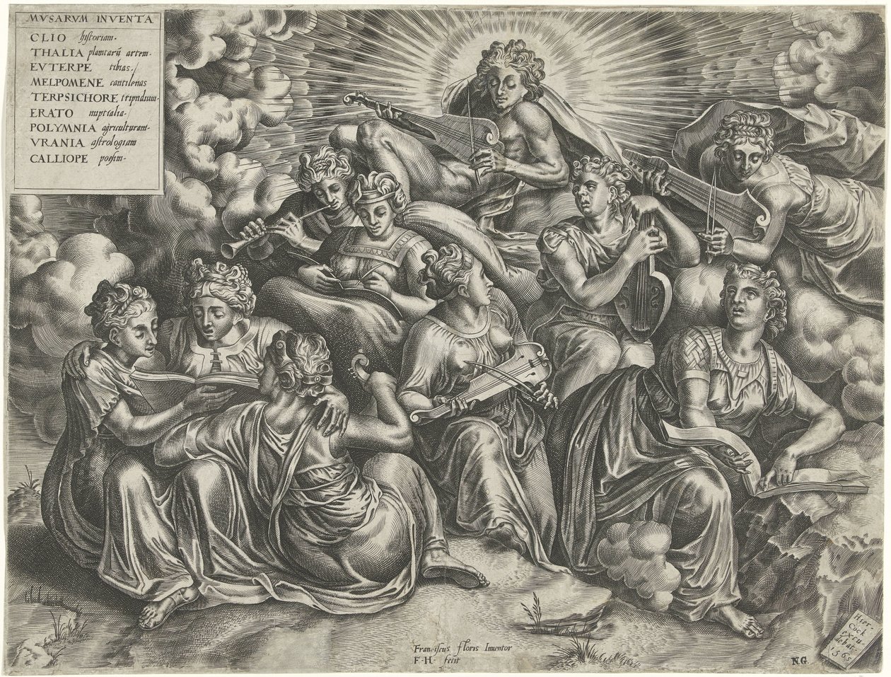 Apollo i muzy autorstwa Frans Huys