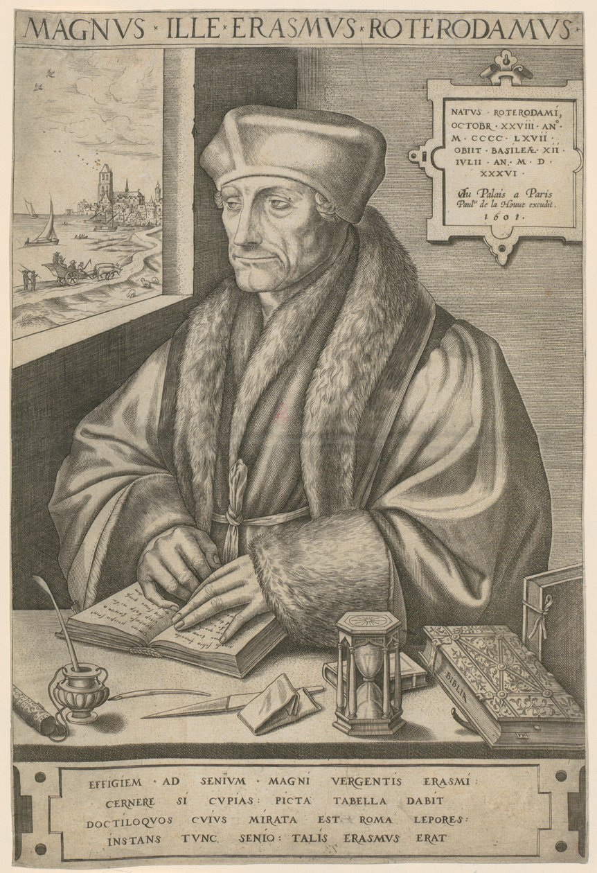 Portret Erazma z Rotterdamu autorstwa Frans Huys