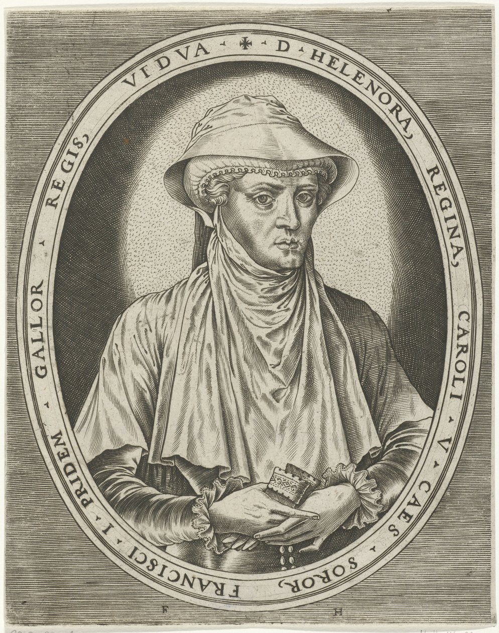 Portret Eleonory Habsburgów Portrety królów, królowych, książąt i księżniczek (tytuł serii) autorstwa Frans Huys