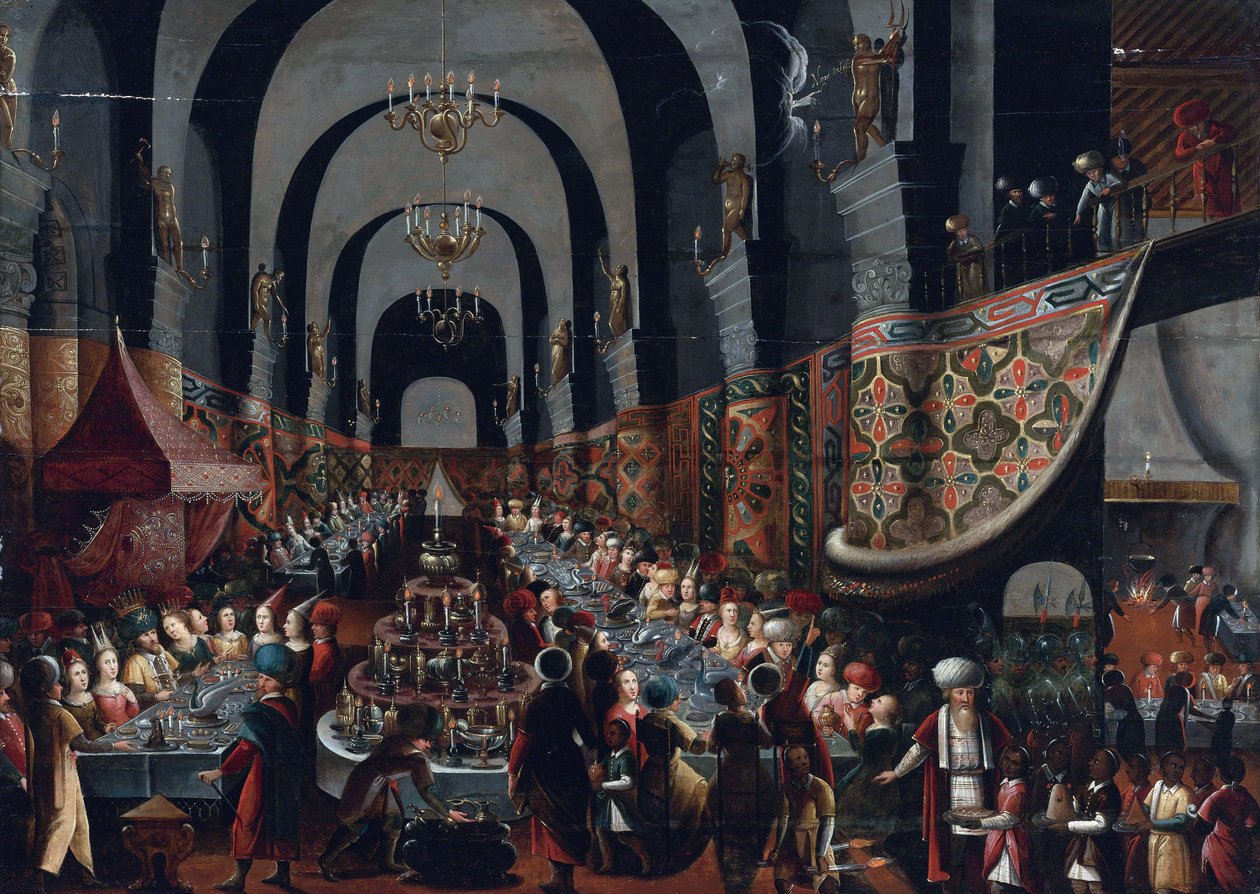 ""Le festin de Balthazar" (Święto Baltazara) Obraz Franciszka Franckena II powiedział młodszy (1581-1642) Kolekcja prywatna autorstwa Frans II Francken