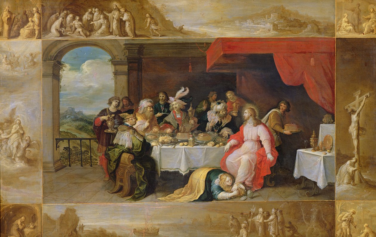 Chrystus w domu Szymona faryzeusza, 1637 autorstwa Frans II Francken the Younger