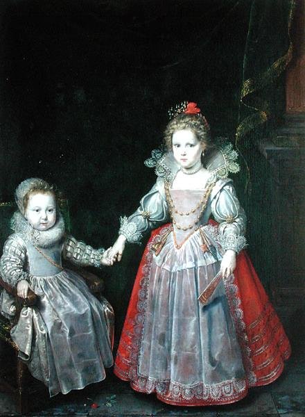 Philippe Emmanuel de Croy i jego siostra Marie autorstwa Frans II Pourbus