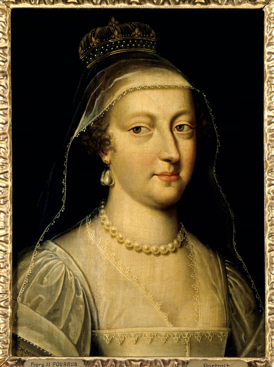 Portret Anny Austriackiej (1601-1666), królowej Francji. Obraz Fransa Pourbusa Le Jeune (Francois (Franz) Porbus autorstwa Frans II Pourbus