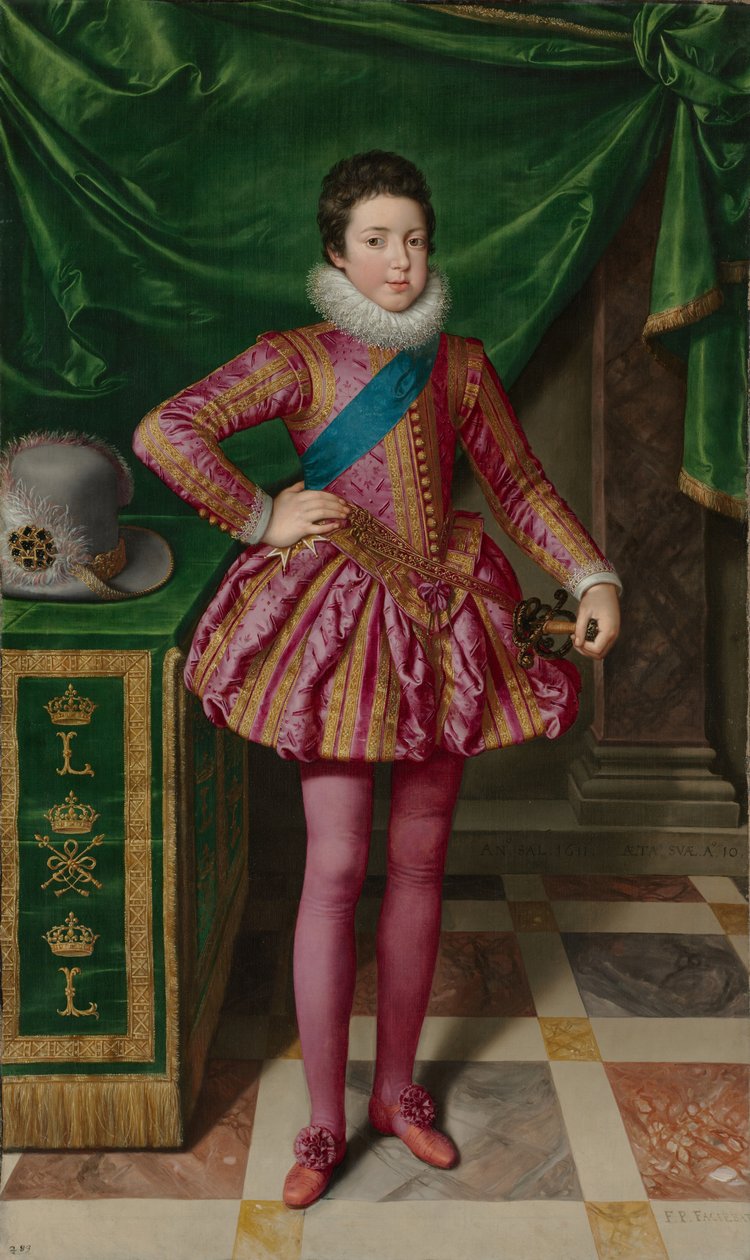 Portret króla Francji Ludwika XIII, 1611 autorstwa Frans II Pourbus