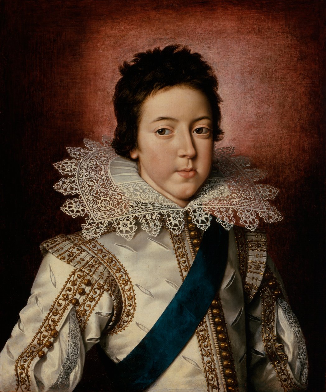 Portret Ludwika XIII, króla Francji, jako chłopca, ok. 1616 r. autorstwa Frans II Pourbus