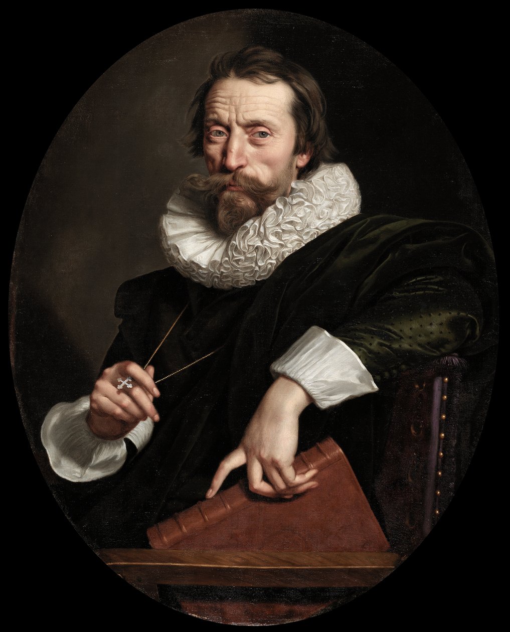 Portret włoskiego poety Giambattisty Marino, ok. 1621 autorstwa Frans II Pourbus